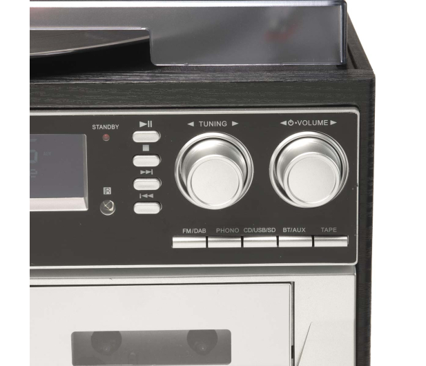 Denver Miniwieża Denver MRD-166 z gramofonem i radio DAB+/FM czarna - 1535051 - zdjęcie 11